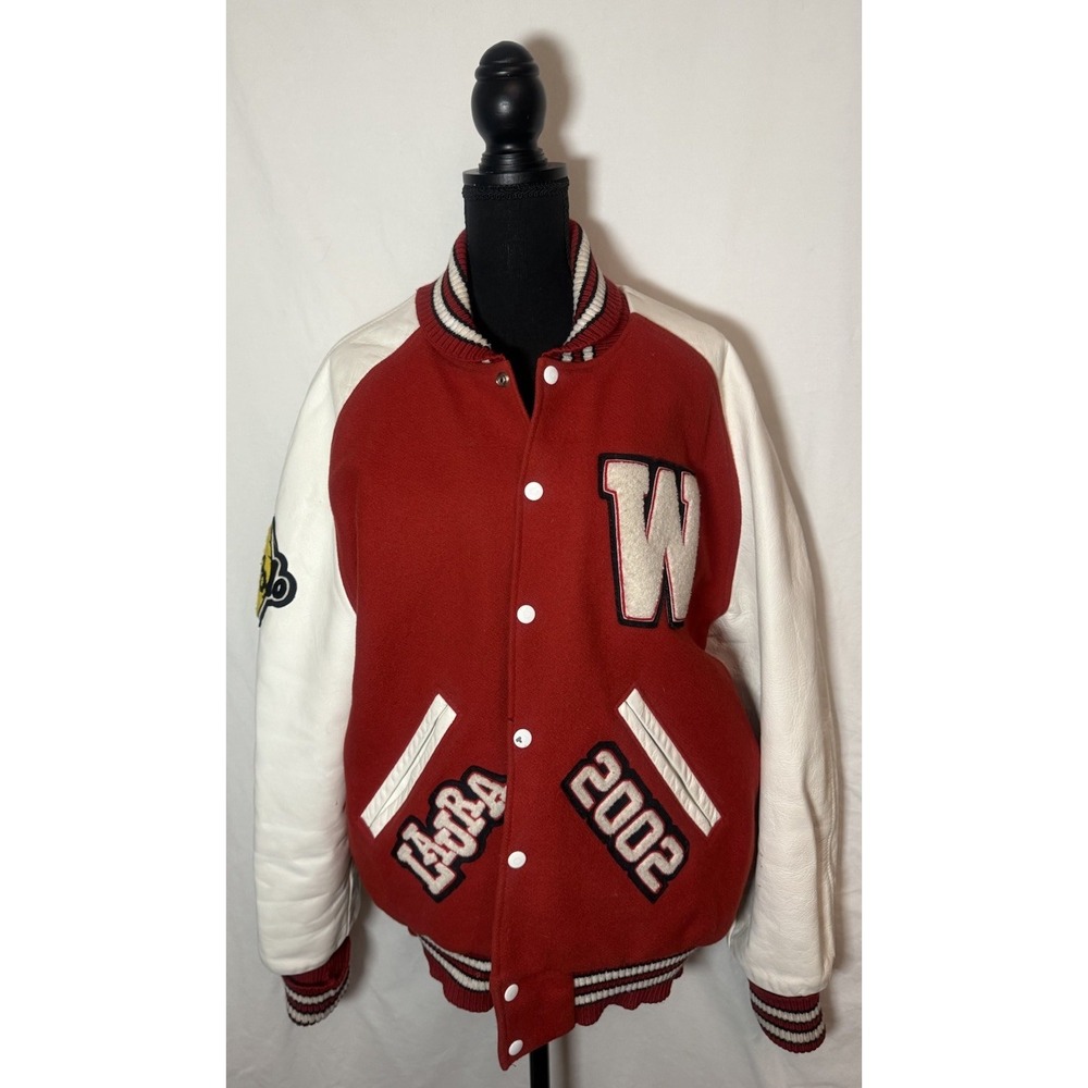 Vintage Coleman Varsity Jacket Wool Leather USA Letterman Sz L